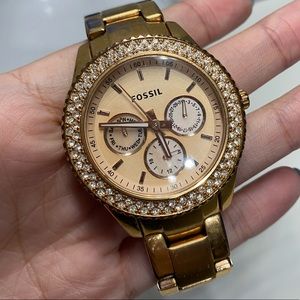 Fossil ladies watch in rose gold
